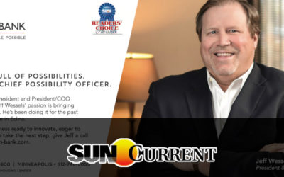 Crown Bank honored with a Readers’ Choice Award from the Edina Sun Current Newspapers